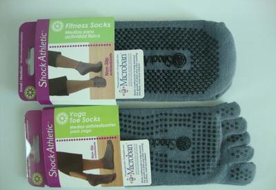 【廠家專(zhuān)業(yè)生產(chǎn)點(diǎn)塑瑜伽襪 LOGO無(wú)指/趾瑜伽襪子 全棉五趾襪】?jī)r(jià)格_廠家_圖片 -